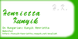 henrietta kunyik business card